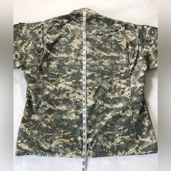 US Military Army Mens LS Full Zip Camo Cargo Combat Uniform Jacket Medium - Picture 8 of 9